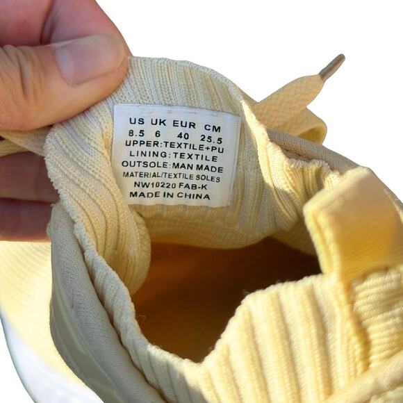 Women's U.S. Polo Assn Butter Yellow Lightweight Knit Sneakers Shoes - Size: 8.5 - Picture 7 of 7